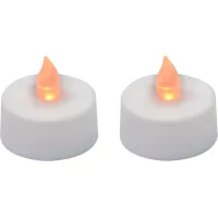 Flikkerende led Theelichtjes op batterijen op blitser 2 stuks